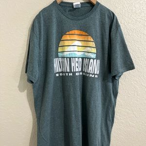 HILTON HEAD ISLAND South Carolina T-shirt Summer Beach Waves Delta Tag Xl
